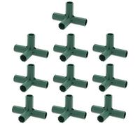 AZOOB Greenhouse Frame Connector, 16mm Greenhouse Frame Construction Connector, Garden Frame Connector, Garden Connecting Tool, 4-Way Connection for Pipe Fitting