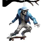 AZOOB Skull Car Pendant - Novelty Scary Skeleton Pendant for Rear View | Car Interior for Living Room, Bedroom, Car Rearview , Luggage, School Bags