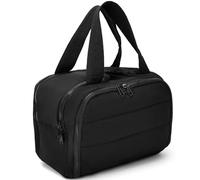 Azooken Women's Travel Toiletry Bag - Oversized Puffy Cosmetic Bag with Wide-Mouth Design,Makeup Essentials,Toiletries & Bathroom Accessories, Black, Travel Toiletry Bag