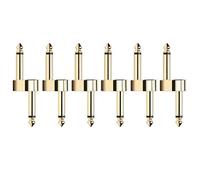 AZOR 1/4 Inch(6.35mm) Guitar Pedals Coupler Z Type Guitar Pedal Connectors 6 Pack, Male to Male Connector for Effect Pedalboard