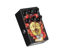 AZOR LEO DISTORTION High-Gain Guitar Pedal - Tilt-Angle Footswitch Design for Heavy Music, True Bypass & Bias Knob (American/British Distortion)