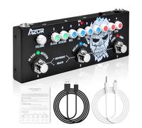 AZOR Multi Effects Guitar Pedal with 3 Preset,8 IR Cab 9 AMP Models, Reverb Delay Overdrive, Distortion and Tuner for Electric Guitar, Rechargable Multi Effect Pedal