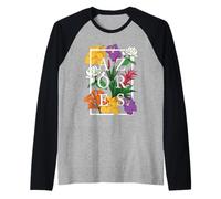 Azores Sao Miguel Faial Wildflower Pride Floral Raglan Baseball Tee