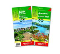 Azores walking & cycling map set: Set van twee wandelkaarten Schaal 1 : 50.000