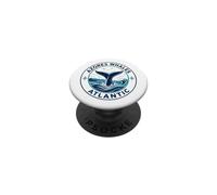 Azores Whale Fluke Circular Badge Travel Emblem PopSockets Adhesive PopGrip