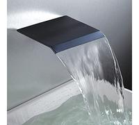 AZOS Wall Mount Tub Spout Waterfall Tub Filler Faucet for Bathroom Multiple Uses, High Flow Bathtub Cascade Waterfall Spout Fixtures Bathroom Bathtub Faucets, Matte Black