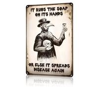 Azppan It Rubs The Soap on Its Hands or Else It Spreads Disease Again 12X8 Inches
