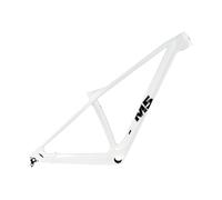 AZQOHMIS 27.5er 29er Carbon Fibre Disc Brake Frame 15/17/19/21in XC Cyclocross Hardtail Mountain Bike Boost Frame 12 * 148mm Thru-Axle BSA T47mm Internal Routing(White,27.5 * 17")