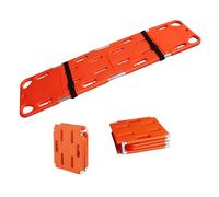 AZQOHMIS Foldable Spine Board Stretcher Backboard,Water Floating Stretcher,Plastic Emergency Rescue Spine Board,Life Board with Seat Belt, PE 4-Fold Stretcher Weight Capacity 350lbs/159KG (4 Folds)