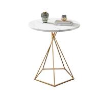 AZQOHMIS Tea Table, Small Table, Round Coffee Table, Sofa Side Table, and Small Round Table are Suitable for Living Rooms, Bedrooms, and Small Spaces,White,50cmx70cm