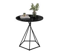 AZQOHMIS Tea Table, Small Table, Round Coffee Table, Sofa Side Table, and Small Round Table are Suitable for Living Rooms, Bedrooms, and Small Spaces,Black,50cmx50cm