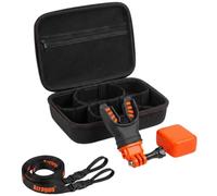 Azragon Action Camera Case & Mouth Mount Kit for GoPro DJI Insta360 | Shockproof EVA case with 5 DIY dividers, pro surfing bite mount.Floaty & Anti-Lost Neck Safety Lanyard for MTB/Ski/Kayak Vlog