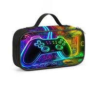 Azragon Gaming Pencil Case for Boys - Large Capacity Hard Shell Stationery Organiser, Cool 3D Controller Design Pen Pouch Box for Primary & Secondary School, Kids Gift for Back to School (Black)