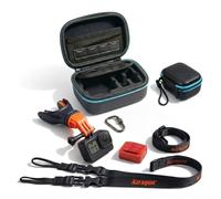 Azragon Surfing POV Action Camera Case & Mouth Mount Kit with Dual Safety Tether Backup System, Weatherproof Storage Bag with Bite Mount for GoPro Hero 13 12 DJI Osmo Action 6 5 4