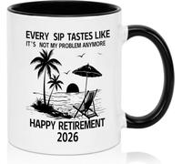 Azrra 2026 Retirement Gifts for Men Women, 11 oz Ceramic Coffee Mug
