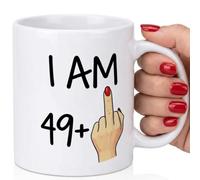 Azrra Funny 50th Birthday Gifts for Women, 11 oz Ceramic Coffee Mug