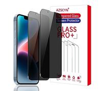 AZSCYN [2 Pack Privacy Screen Protector for iPhone iPhone 14 Plus/13 Pro Max 6.7-Inch, Double Protection Tempered Glass Film, Anti-scratch, Bubble Free, Case-friendly, Easy Installation