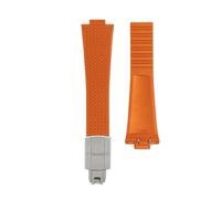 AZSHIW 11mm 12mm CTS Fluororubber Watch Strap Compatible With Tissot PRX T137/407410 Quick Release Butterfly Buckle FKM(Orange,11MM_GOLD BUCKLE)