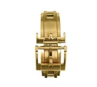 AZSHIW 16mm 18mm Spring Deployant Buckle Compatible With Rolex Compatible With Omega Compatible With Cartier Watch 316L Stainless Steel Clasp Strap(Gold,18mm)