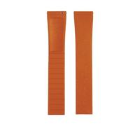 AZSHIW 18mm To 22mm CTS FKM Watch Strap Quick Release Design Compatible With Bretiling Compatible With Tudor Compatible With Longines Men's(Orange,20MM_SILVER BUCKLE)