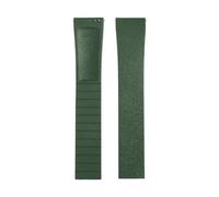 AZSHIW 18mm To 22mm CTS FKM Watch Strap Quick Release Design Compatible With Bretiling Compatible With Tudor Compatible With Longines Men's(Green,21MM_SILVER BUCKLE)