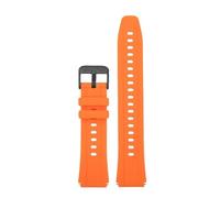 AZSHIW 18mmConvex Joint Rubber Watchband Compatible With Casio 3299 AE-1200 AE1200 AE-1300/W-216 A158 F91W Silica Gel Watchstrap Ae1200 Watchchain(Orange-black)
