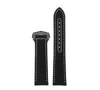AZSHIW 19mm 20mm Nylon Canvas Watch Strap Compatible With Omega Compatible With Seamaster 300 AT150 Fabric Leather Speedmaster AQUA TERRA 150 APOLLO XIII 1970 Band(Black white-black,20mm)