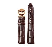 AZSHIW 20x16mm Leather Watch Strap Compatible With Ulysse Nardin Jaeger-LeCoultre PIAGET Band Replace Wristbands(Brown JJ rose,20x16mm)