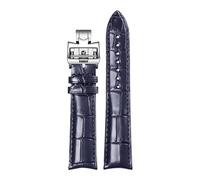 AZSHIW 20x16mm Leather Watch Strap Compatible With Ulysse Nardin Jaeger-LeCoultre PIAGET Band Replace Wristbands(Blue VC silver,20x18mm)