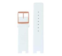 AZSHIW 20X9MM Compatible With Calvin CK Notched Leather Watch Strap Compatible With K1S21102 K8Y231/K8Y236 Band Black Bracelet Wristwatch 16X6MM(White bamboo rose,20x9mm)