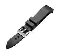 AZSHIW 21MM Silicone Rubber Watch Strap Compatible With RADO CAPTAIN COOK Diving Bracelet Black Green Bluewatch(Black silver,20mm)