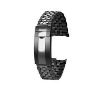 AZSHIW 22mm 316L Steel Silver Jubilee Watch Band Strap Oyster Bracelets Solid Curved End Compatible With Casio MDV-106 MDV-106B Parts
