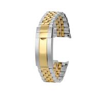 AZSHIW 22mm 316L Steel Silver Jubilee Watch Band Strap Oyster Bracelets Solid Curved End Compatible With Casio MDV-106 MDV-106B Parts