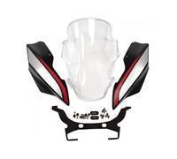 AZSHIW 797 Windscreen Windshield Wind Deflector Shield Screen Visor Glass With Bracket Compatible With DUCATI MONSTER 797 821 1200S 2014 2015 2016(Khaki)