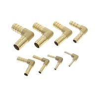 AZSHIW Brass Hose Pipe Fitting Coupling Elbow Equal Reducing Barb 4mm-16mm ID Copper Barbed Coupler Connector Adapter(12mm-6mm)