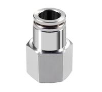 AZSHIW Compatible with 1/8" 1/4" 3/8" 1/2" 3/4" BSP NPT Female Male Pneumatic Nipple Elbow 304 Stainless Push in Quick Connector Release Air Fitting(PCF BSPP,8-04 (8MM-1L2)_1 PCS)