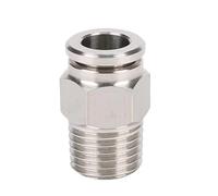 AZSHIW Compatible with 1/8" 1/4" 3/8" 1/2" 3/4" BSP NPT Female Male Pneumatic Nipple Elbow 304 Stainless Push in Quick Connector Release Air Fitting(PC BSPT,16-06 (16MM-3L4)_1 PCS)