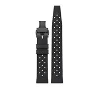 AZSHIW Compatible With Blancpain Fifty Fathoms 5008B Silicone Strap 5008-1130-B52A Replacement Band(Black Black 1,18mm)