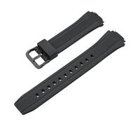 AZSHIW Compatible With Casio EDIFICE Series Replacement EF-552 Resin Watch Strap Waterproof Watchband TPU Wristband Sports Bracelet(Black-black clasp)