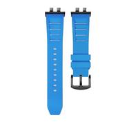 AZSHIW Compatible With Casio GMW-B5000 GM-B2100 GMB2100 GMC-B2100 MRG-B2100D Watch Band Rubber Strap Link Replacement Bracelet(LBlue BK link)
