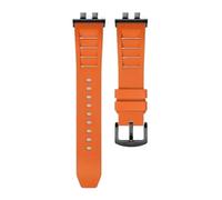 AZSHIW Compatible With Casio GMW-B5000 GM-B2100 GMB2100 GMC-B2100 MRG-B2100D Watch Band Rubber Strap Link Replacement Bracelet(Orange BK link)