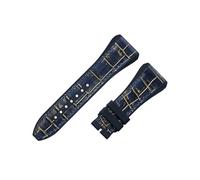 AZSHIW Compatible With FRANCK MULLER RUBBER-INLAID V45 ALLIGATOR WATCH STRAP(Blue Pink)