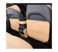AZSHIW Compatible With Geely Atlas Boyue L 2023-2024 Interior Accessories Brown Leather Car Front Seat Rear Anti Kick Dust Board Pad Frame Cover(Brown Style)