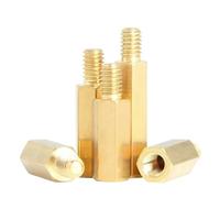 AZSHIW Compatible with Hex Brass Male Female Motherboard Standoff Mount M2.5 M3 M4 Thread Board Rack Stud(36mm (5pcs),M2.5 (Thread 6mm))