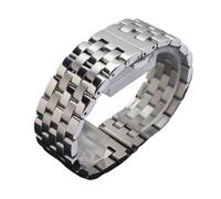 AZSHIW Compatible With IW Men's Watch Strap Solid Stainless Steel Bracelet 18MM 20MM 21MM 22MM Silver Butterfly Buckle Watchband(Between matte,19mm)