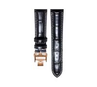 AZSHIW Compatible With Longines Masters Collection HYDROCONQUEST L3 L4 L2.628/L2.673 Watch Strap Cowhide Leather15 19 20 21mm Wristband(Black rose,20mm)