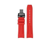 AZSHIW Compatible With Tissot Rubber Strap 1853 Starfish Diving T120 Speed Dare T125 T120417A Fluorine Soft Chain Men's 22mm(B-Red Black,20mm-width)