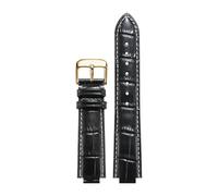 AZSHIW Convex Leather Watch Strap Compatible With（ L-ouis Vuitton LV Tambour ） Q1121 Q114k Band Male 12mm 10mm Bracelet Wristband(Blackwhitegold,18x10mm)