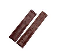 AZSHIW Leather Bracelet 19mm 20mm 22m Compatible With Tag Heuer Watchband Men Wristwatches Band Accessories Fold Buckle Leather Watch Strap(Brown no buckle,20mm)
