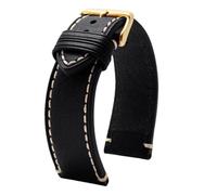 AZSHIW Leather Strap Compatible With Tissot 1853 Chrono XL TIMEX T49905 T49963 Watch Band Men's Casual Sports Bracelet 20mm 22mm Brown Black(Black golden,20mm-width)